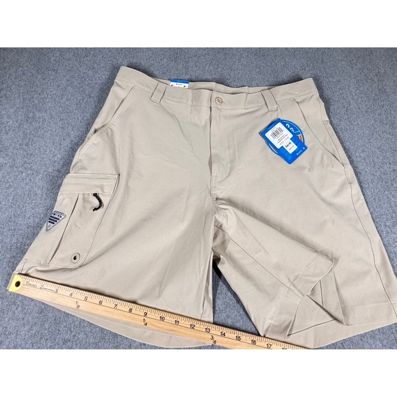 NWT Columbia Men's Shorts Deep Waves Lightweight UPF 50 Omni Shield 38 x 8" Tan - Picture 3 of 9